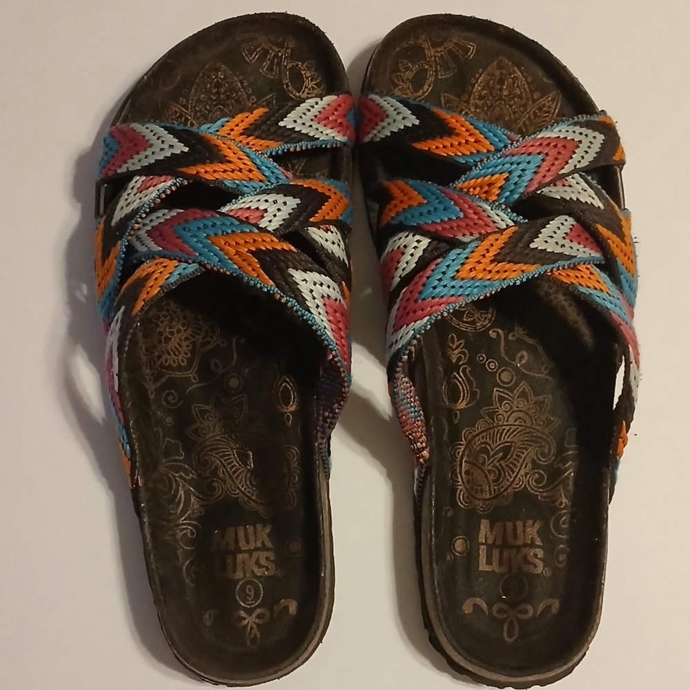 Muk Luks Women's Multicolor Sandals Size 9